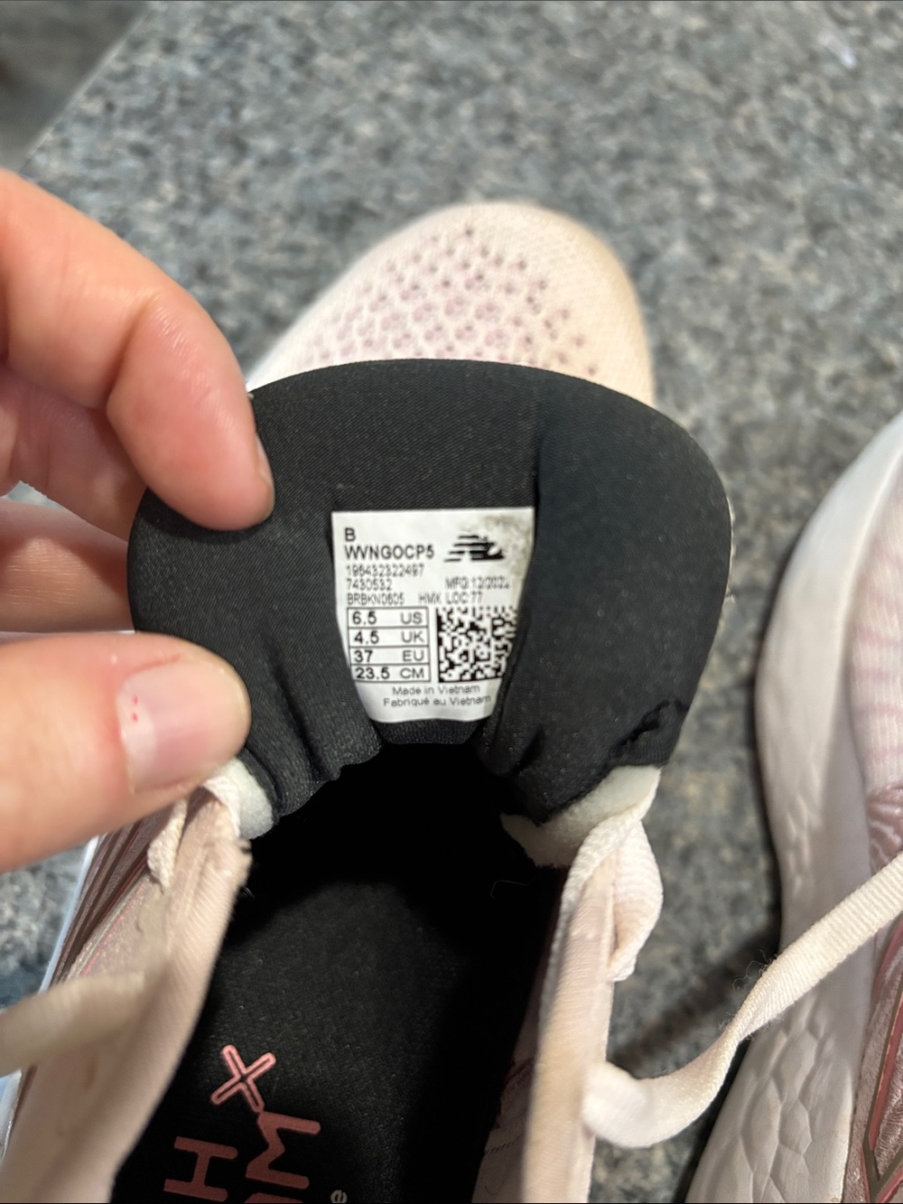 New Balance Women's Pale Pink Athletic Running Sneakers - Picture 4 of 6